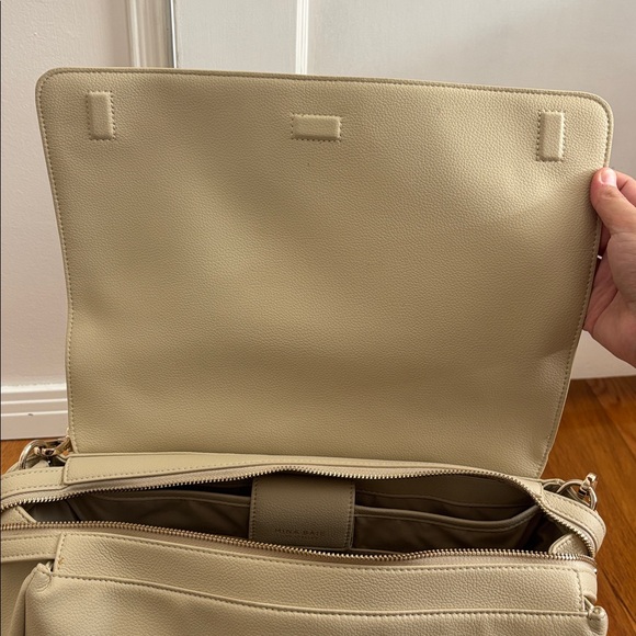 Mina Baie Winnie Midi Diaper Bag Crema w/ Stroller Straps - Picture 13 of 16